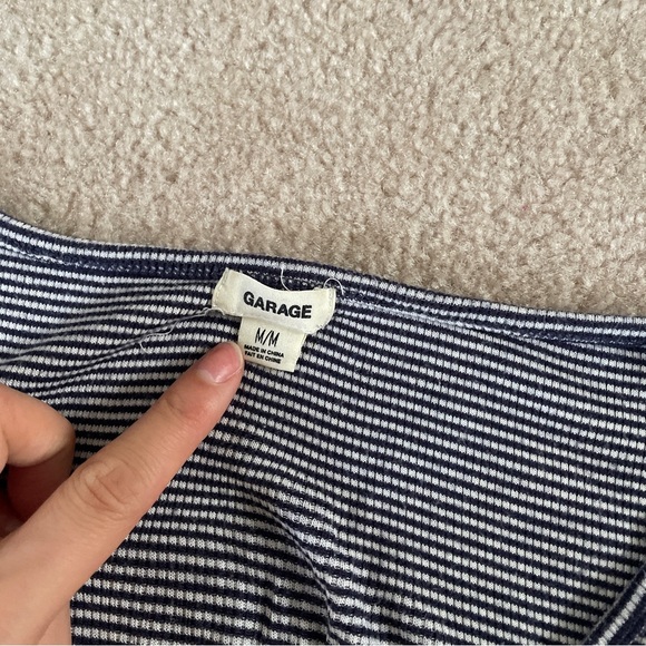 Garage Clothing blue striped top - Picture 3 of 3
